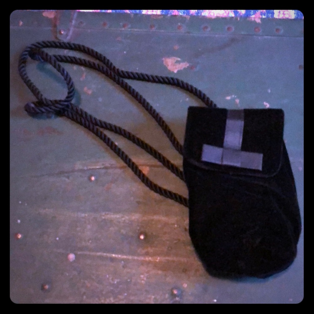 Mini velvet backpack purse